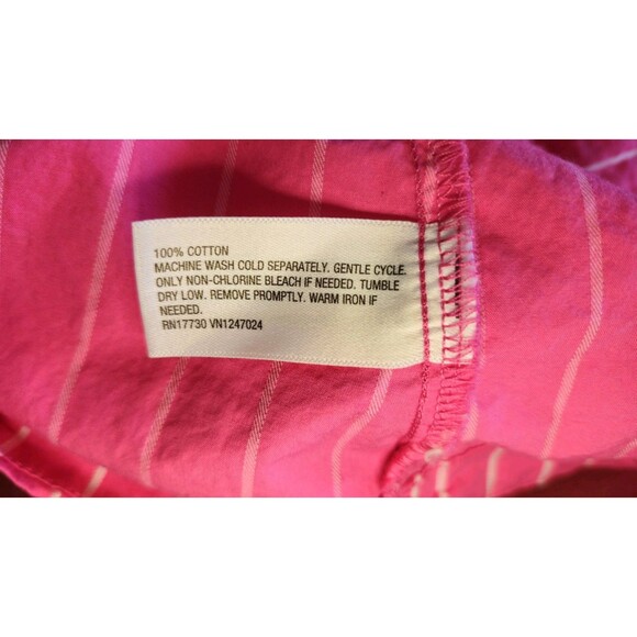 A New Day Pink White Striped Halter Shift Mini Dress XL Cotton Sleeveless - Picture 9 of 10